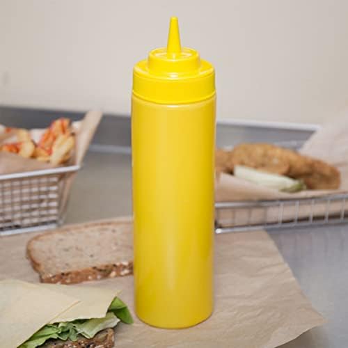 TrueCraftware 6-Piece 24 oz Yellow Squeeze Condiment Bottles