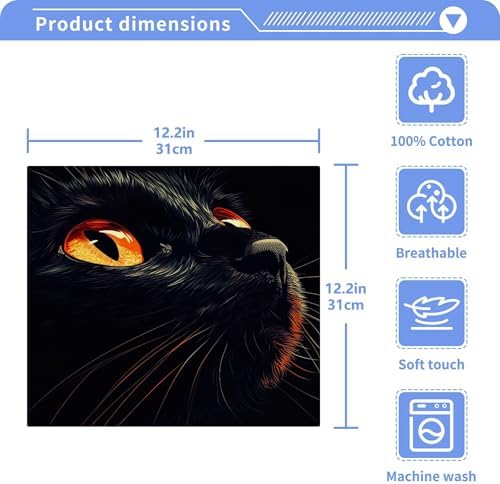 Xigua Black Cat Eyes Washcloth Set