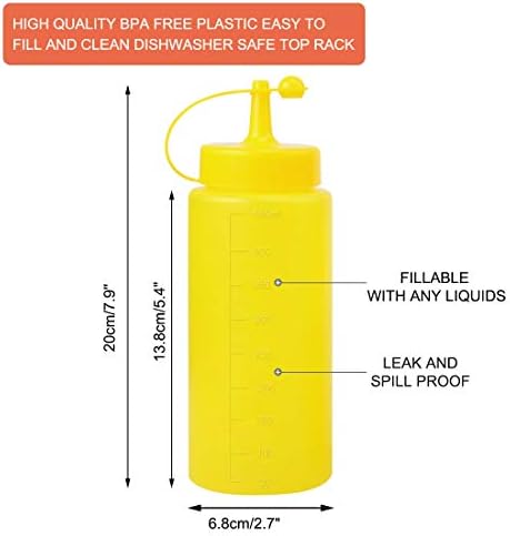 Condiment Squeeze Bottles 16oz Yellow