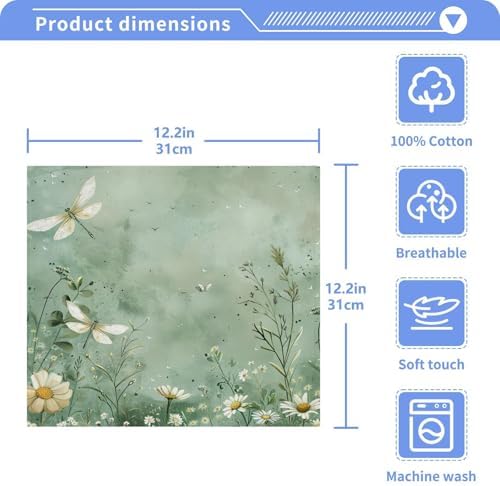 Dragonfly Soft Washcloth Set 2-Piece 12x12 inches