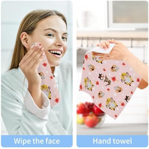Halloween Gnome Washcloths - Soft Absorbent Reusable Face Towels