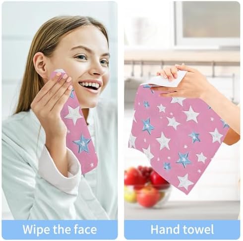 Xigua White Stars Washcloth Set 2-12