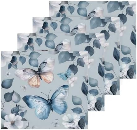 YETTASBIN Butterfly Soft Cotton Face Towels 2-Pack
