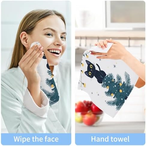 Xigua Christmas Tree Multi-Purpose Cat Washcloth Set of 2-12