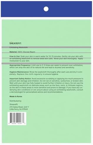 Sheanefit Korean Exfoliating Washcloth 6-Pack