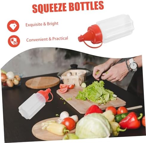 PRETYZOOM Reusable Condiment Squeeze Bottles for Ketchup Honey BBQ Sauce