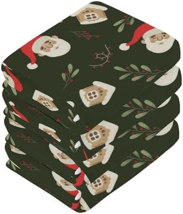 Reusable Soft Christmas Santa Washcloth for Kids Washable