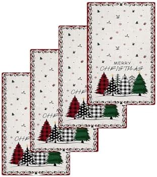 Berries Red Waffle Kitchen Towels