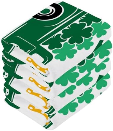St Patrick Day Truck Washcloths 2 Pack Soft Absorbent Cotton Towels