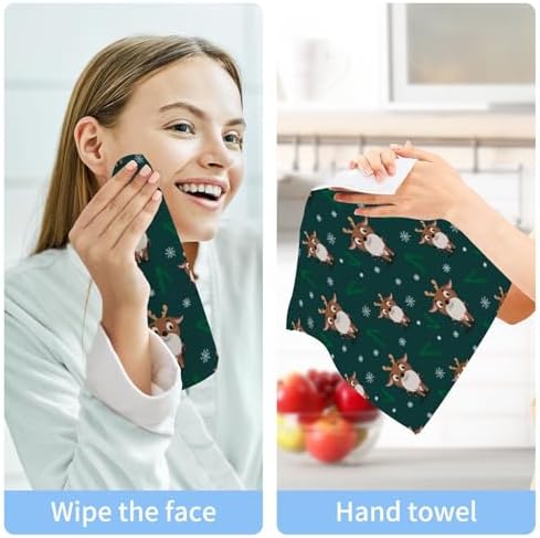 HOLIDAY REINDEER WAVY Washcloths