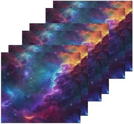 YETTASBIN Galaxy Washcloths 2 Pack Soft Absorbent Towels