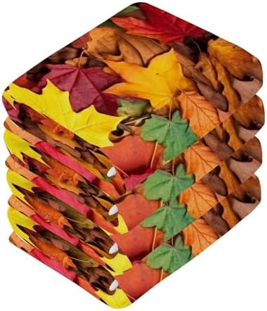 Maple Leaves Washcloths 2 Pack Soft Absorbent Cotton Towels