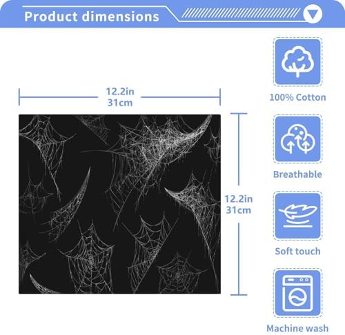 Halloween Spider Web Washcloth Set