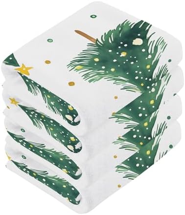 Stunning Christmas Tree Washcloth Set for Your Home and Travel