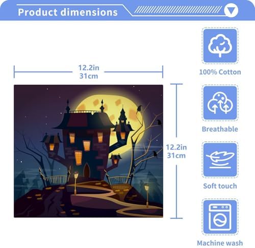 Yettasbin Halloween Washcloths 2 Pack Bath Towels