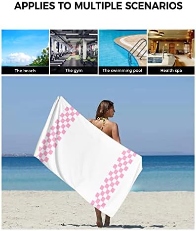 Pink Buffalo Check Towel Set Quick Dry Bath Rug