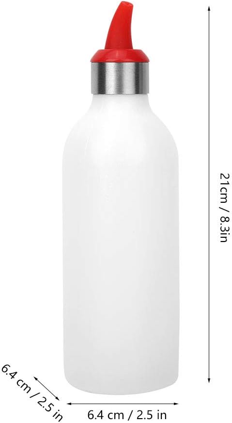 Zerodis Squeeze Bottle Red Leak-Proof Refillable Condiment Container for Kitchen Use