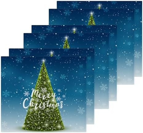 YETTASBIN Christmas Tree Washcloths 2 Pack