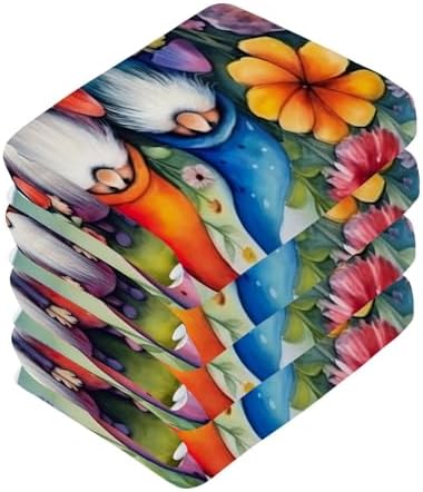 Flower Gnome Washcloth Set Reusable Soft and Absorbent