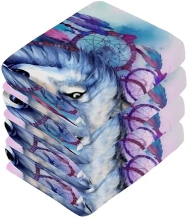 YETCAS Bin Wolf Washcloth Set