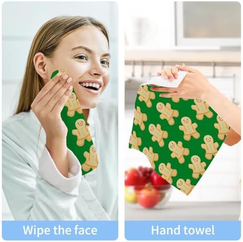 Christmas Gingerbread Man Washcloths 2-Pack
