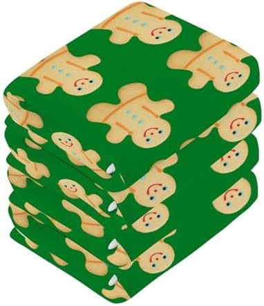 Christmas Gingerbread Man Washcloths 2-Pack