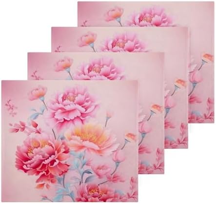 2-Piece Abstract Floral Washcloth Set - Soft Absorbent Baby Face Towels