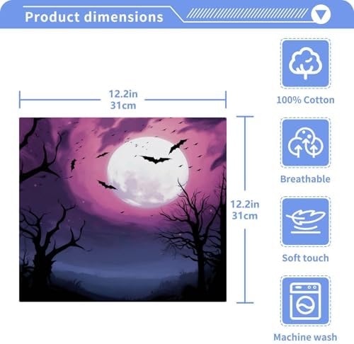 Halloween Bat Washcloth Set