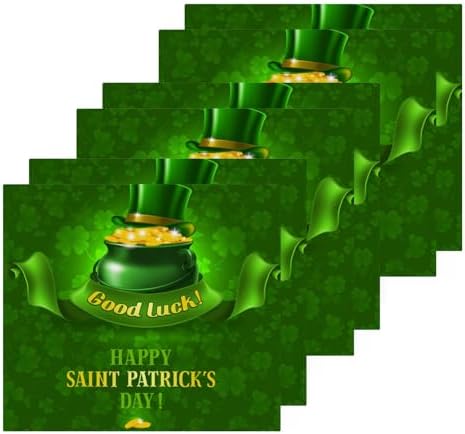 St Patricks Day Clover Washcloth Set