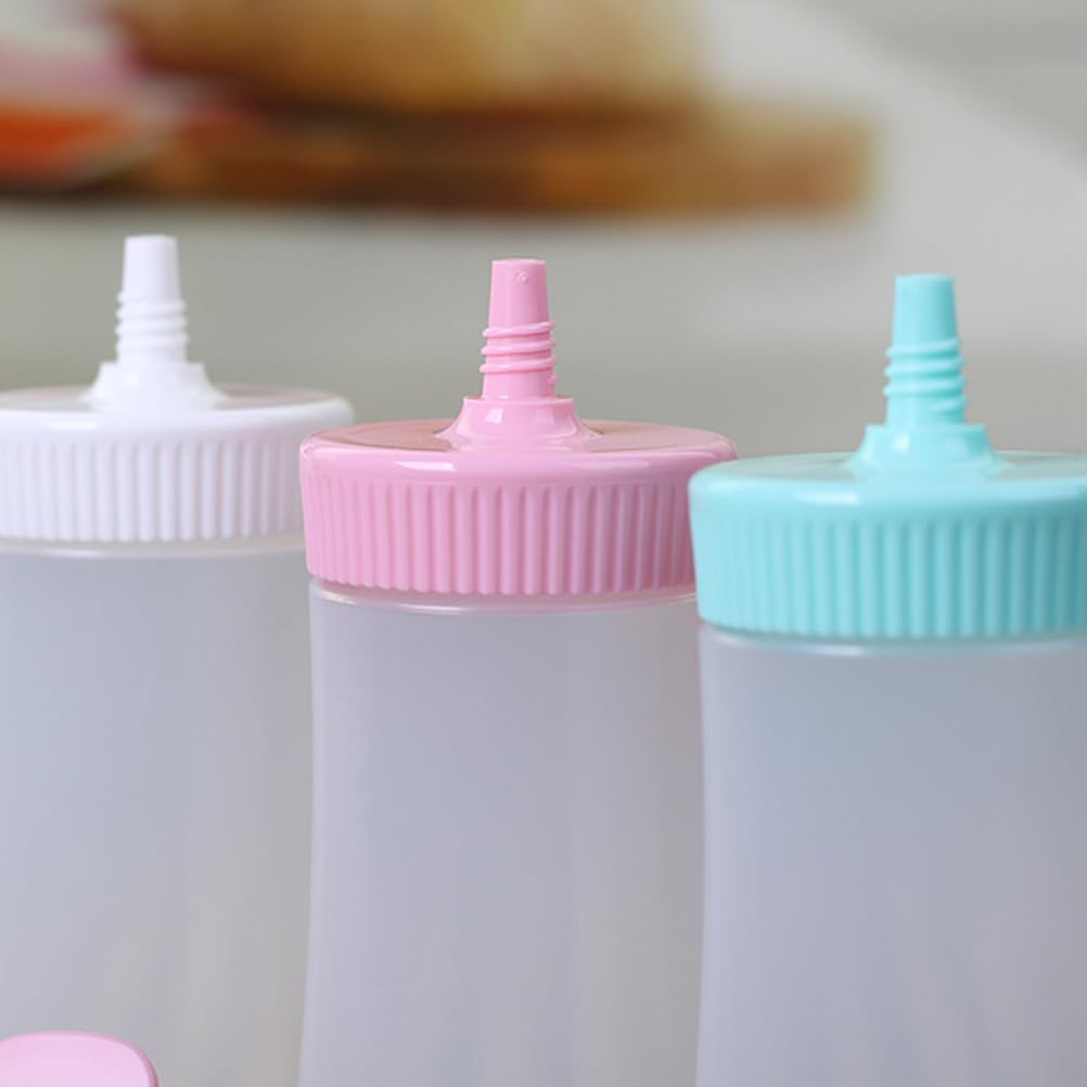 DECHOUS Reusable Condiment Bottles Pink Taste Your Ketchup