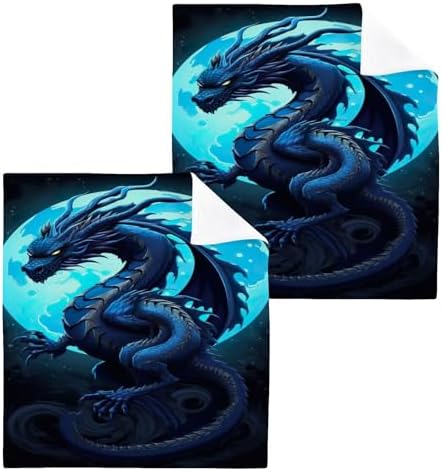 The YettasBin Scary Dragon Face Towels