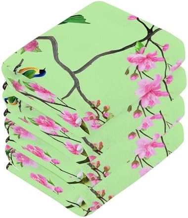 Bird-Shaped 12x12 Cotton Washcloths for Bathroom Gym and More