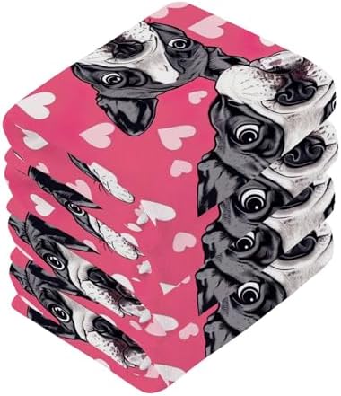 French Bulldog Washcloths 2 Pack Soft Cotton Towels for Bath Spa