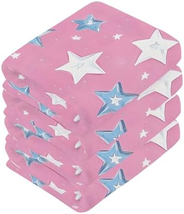 Xigua White Stars Washcloth Set 2-12