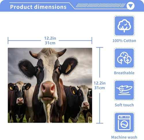 Premium Cow Washcloths for Baby and Adults Soft and Reusable Face Towels