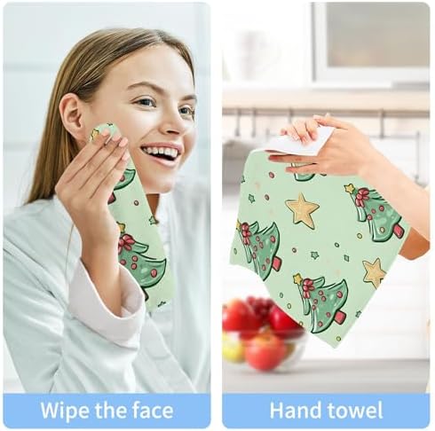 Xigua Christmas Tree Washcloth Set Multi-Functional Eco-Friendly