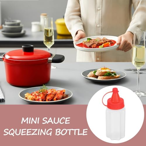 mini condiment squeeze bottles set 4