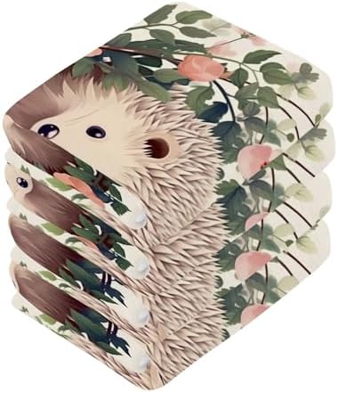 Hedgehog Washcloth for Babies Soft Absorbent Reusable Fingertip Towels
