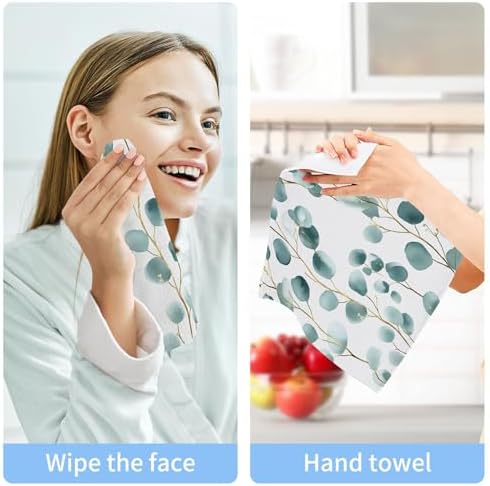 Glow Perfect Eucalyptus Washcloths - Fast Drying Eco-Friendly 2 Pack