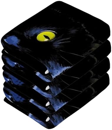 YettasinBin Black Cat Reusable Washcloth Set