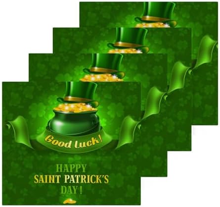 St Patricks Day Clover Washcloth Set