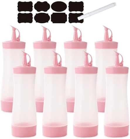Qiuhome Squeeze Bottle Set for Condiments - 12 oz x8