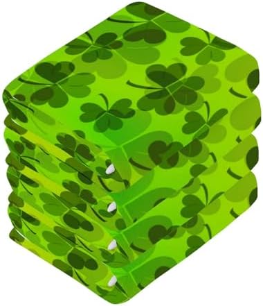 St Patricks Day Clover Washcloth Set for Babies Adults