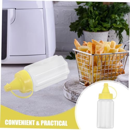 PRETYZOOM 4pcs Reusable Condiment Squeeze Bottles