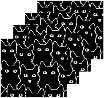 Halloween Cat Washcloths 2 Pack - Soft Absorbent Towels