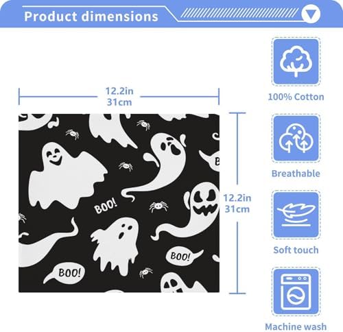 Halloween Ghost Washcloths 2-Pack
