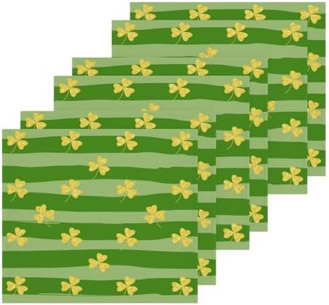 St Patricks Day shamrock washcloths 12x12 inch soft absorbent reusable face towels