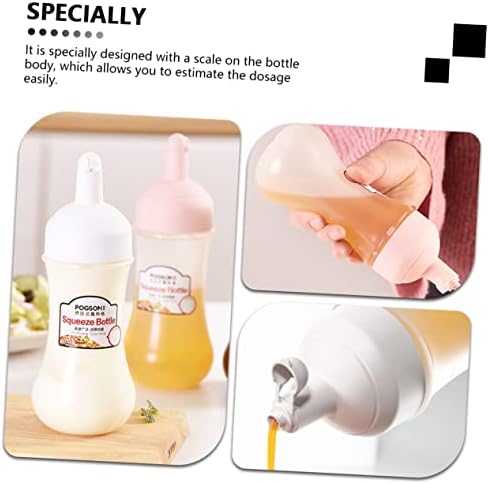 Garneck 2Pcs 350ml Squeeze Bottles for Ketchup Jam and Sauce 1