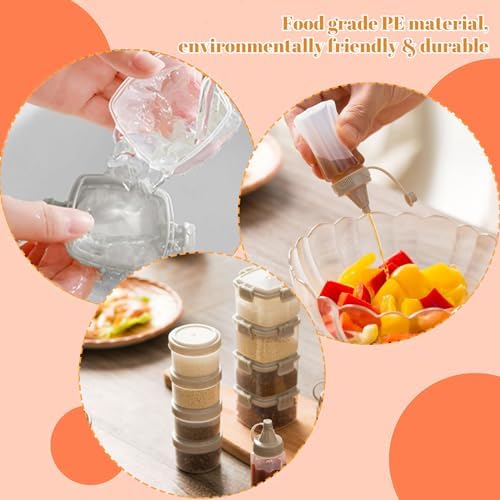 12-Piece Plastic Salad Dressing Squeeze Bottles