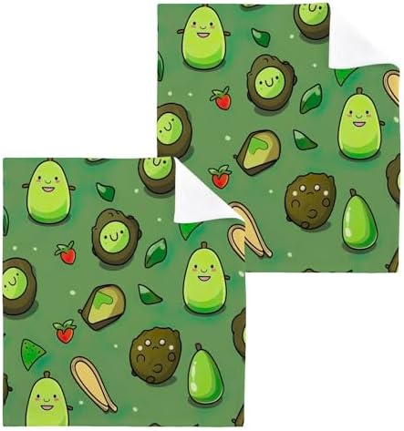 Natural Avocado Face Towels Set of 2
